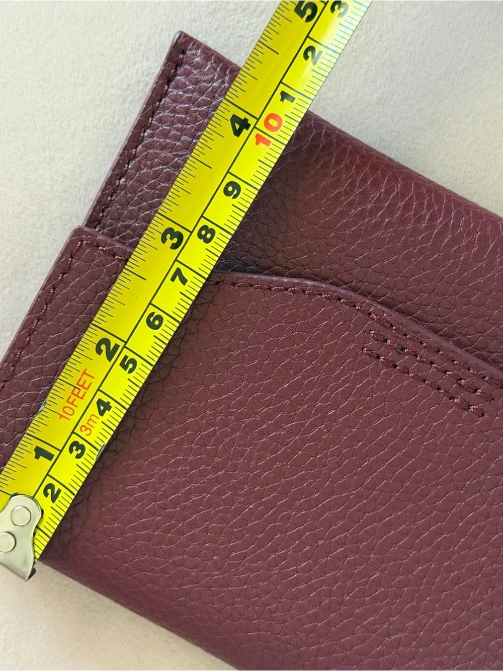 HOBO International Burgundy Pebble Leather Pouch